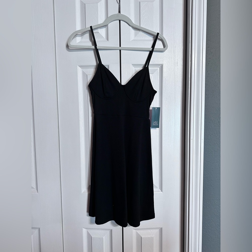 Spaghetti Strap Ribbed Mini Dress